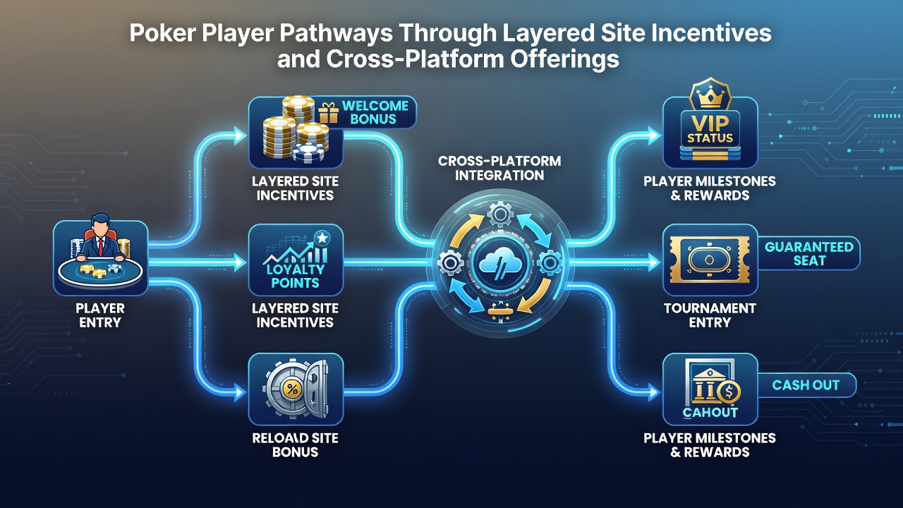 Darstellung von Cross-Platform-Angeboten und gestaffelten Poker-Incentives